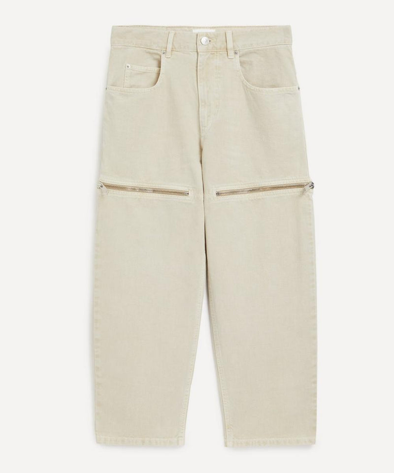 Isabel Marant etoile Salia Loose Fit Zipper Jeans