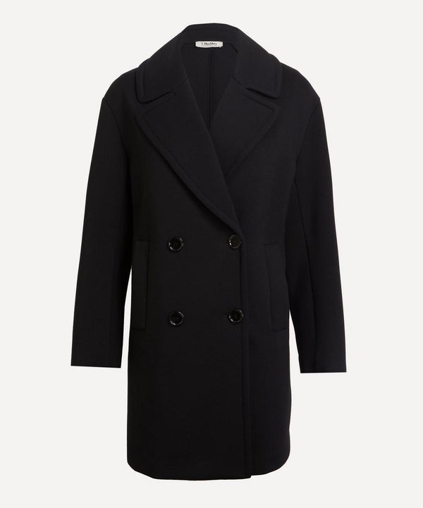 S Max Mara Gradi Scuba Jersey Pea Coat