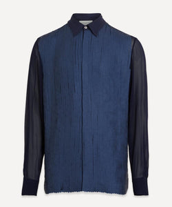 Dries Van Noten Sequin-Embellished Sheer-Sleeve Shirt