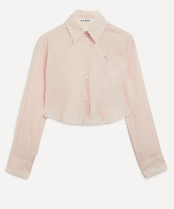 Acne Studios Logo Embroidery Cropped Shirt