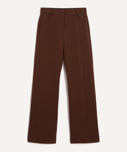 Dries Van Noten High-Waisted Straight Leg Wool Trousers