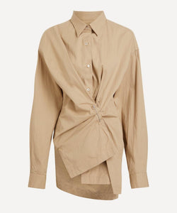 Dries Van Noten Gathered Cotton Shirt