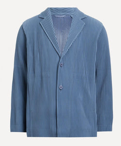 HOMME PLISSe ISSEY MIYAKE TAILORED PLEATS 1 Blue Grey Pleated Jacket