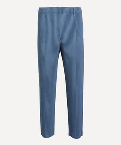 HOMME PLISSe ISSEY MIYAKE TAILORED PLEATS 1 Blue Grey Straight Leg Trousers