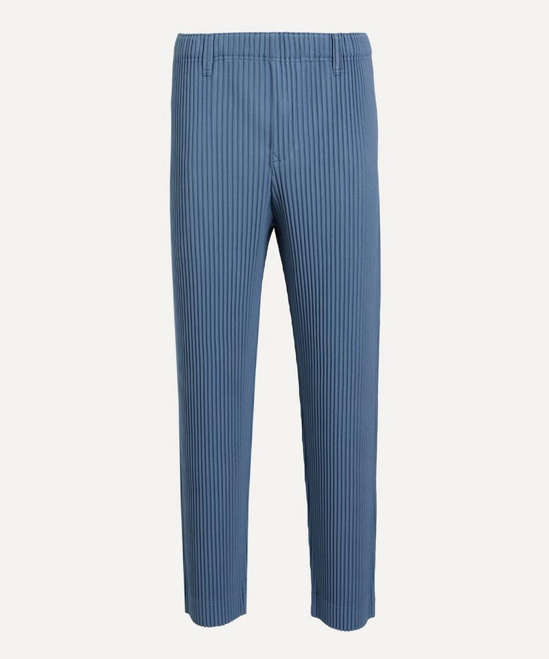 HOMME PLISSe ISSEY MIYAKE TAILORED PLEATS 1 Blue Grey Straight Leg Trousers