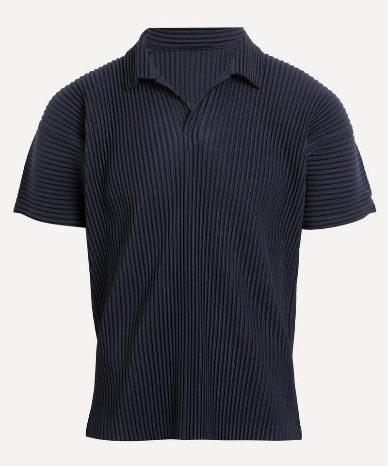 HOMME PLISSe ISSEY MIYAKE BASICS Pleated Polo Shirt