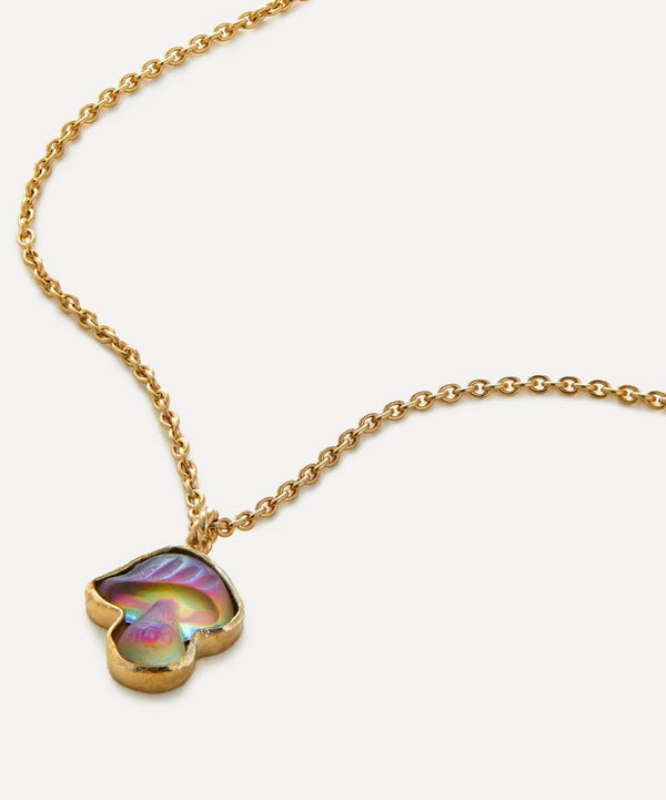 Grainne Morton 18ct Gold-Plated Mushroom Charm Pendant Necklace