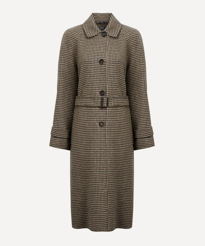 Max Mara Kartal Houndstooth Wool Coat