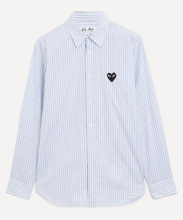 Comme des Garcons Play Multi-Stripe Black Heart Shirt