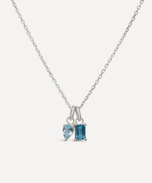 Dinny Hall Sterling Silver Gem-Set Duo Pendant Necklace