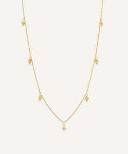 Rachel Jackson 22ct Gold-Plated Arrow Spike Station Necklace