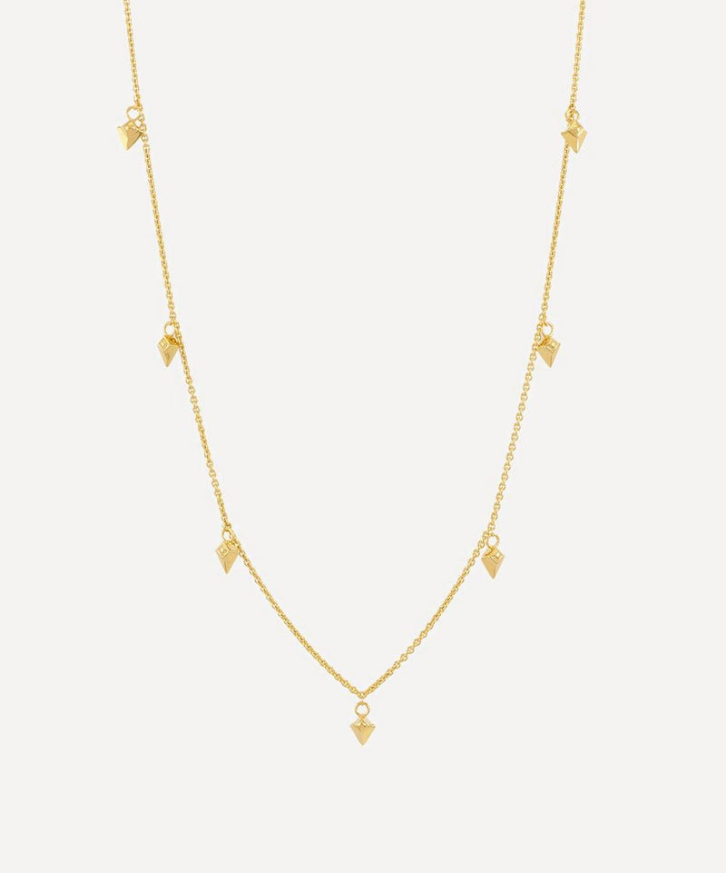 Rachel Jackson 22ct Gold-Plated Arrow Spike Station Necklace