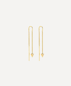 Rachel Jackson 22ct Gold-Plated Arrow Spike Threader Earrings