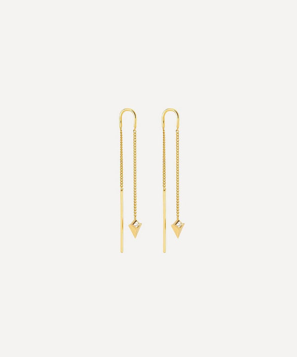 Rachel Jackson 22ct Gold-Plated Arrow Spike Threader Earrings