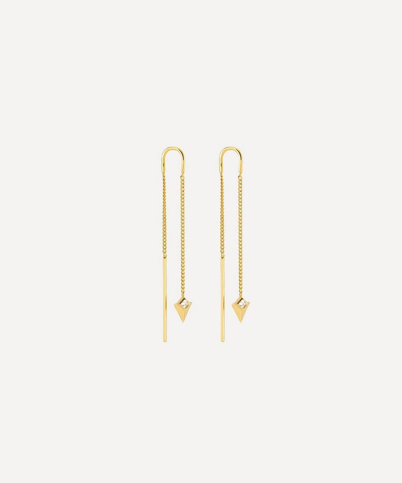 Rachel Jackson 22ct Gold-Plated Arrow Spike Threader Earrings