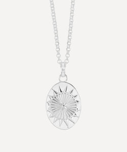 Rachel Jackson Sterling Silver Deco North Star Pendant Necklace