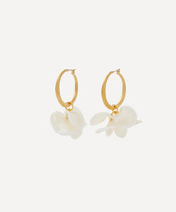 Sezane Gold-Plated Flora Hoop Earrings