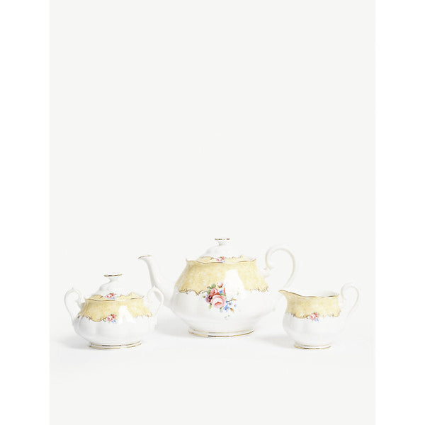 100 Years of Royal Albert 1990 Bouquet teapot set