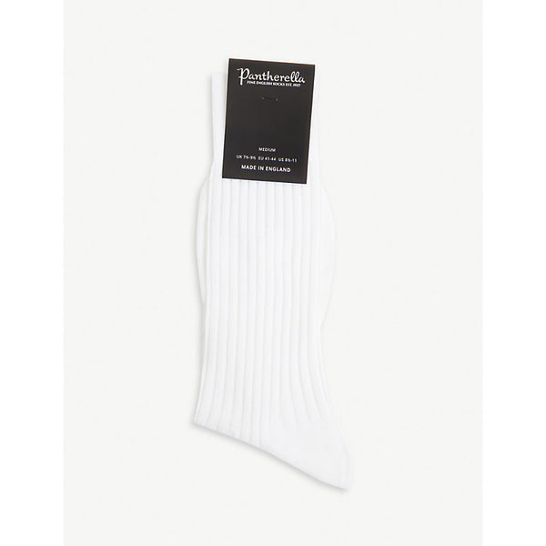 Pantherella Ribbed cotton-blend socks