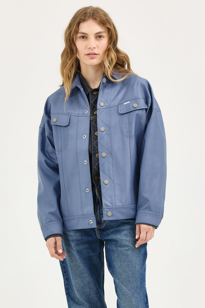 Stutterheim Women’s Lee x STUTTERHEIM Storm Rider Jacket Ash Blue