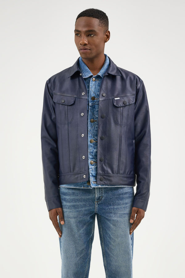 Stutterheim Men's Lee x STUTTERHEIM Storm Rider Jacket Aviator Navy