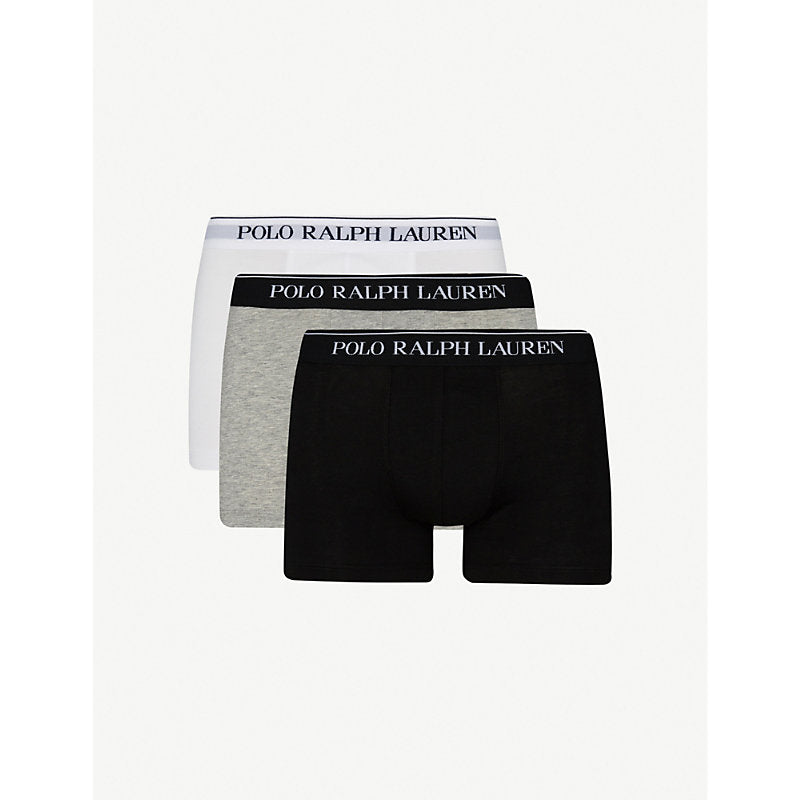  Polo Ralph Lauren Logo waistband classic-fit stretch-cotton trunks pack of three