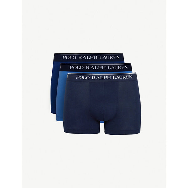  Polo Ralph Lauren Logo waistband classic-fit stretch-cotton trunks pack of three