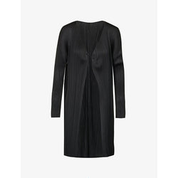  Pleats Please Issey Miyake Basic relaxed-fit pleated knitted jersey coat