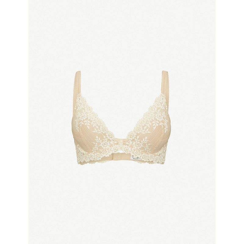  Wacoal Embrace Lace stretch-lace plunge underwired bra