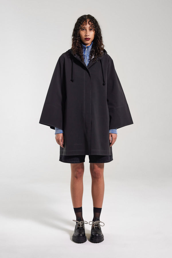 Stutterheim Lubban Lightweight Matte Raincoat Black