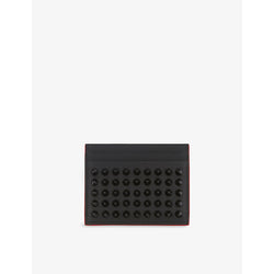 Christian Louboutin Kios stud-embellished leather card holder | Christian Louboutin