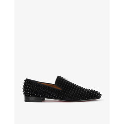 Christian Louboutin Dandelion spikes flat veau velour loafers