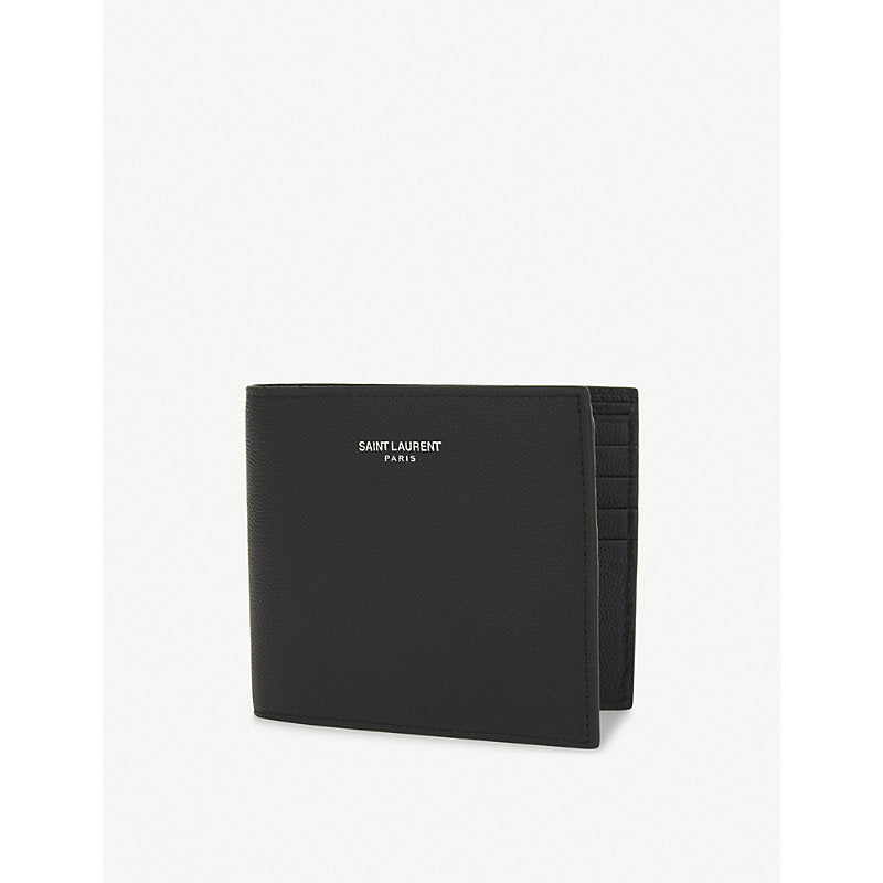  Saint Laurent Branded leather billfold wallet