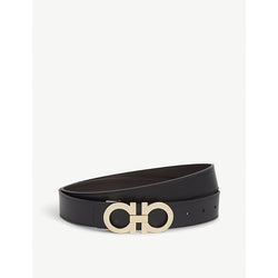  Ferragamo Logo-buckle reversible leather belt