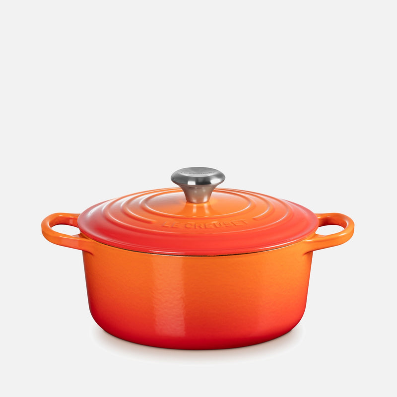 Le Creuset Signature Cast Iron Round Casserole Dish - 24cm - Volcanic