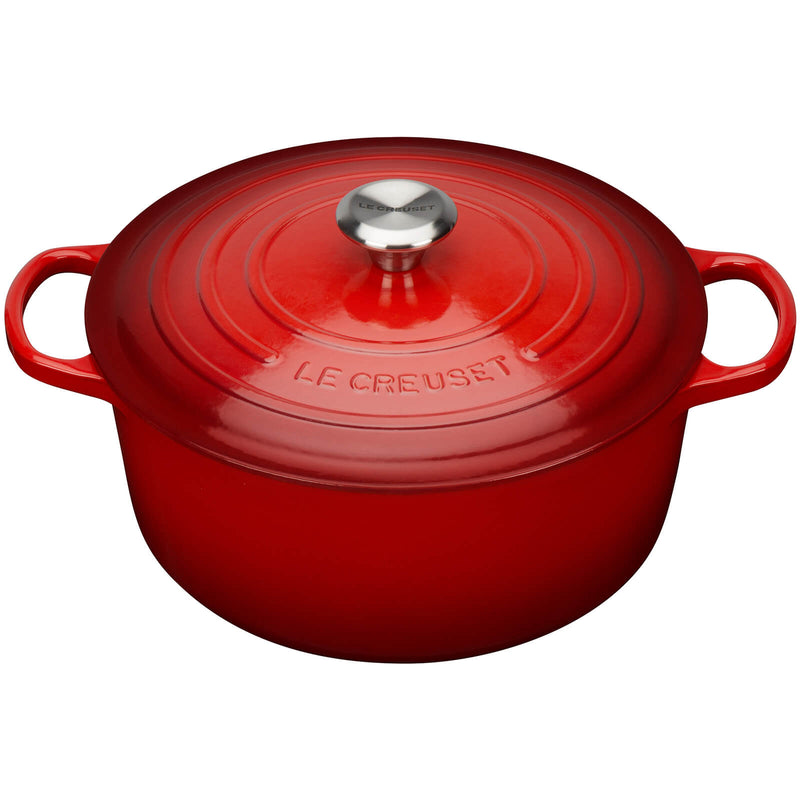 Le Creuset Signature Cast Iron Round Casserole Dish - 20cm - Cerise