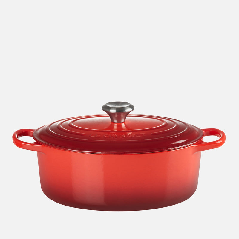 Le Creuset Signature Cast Iron Oval Casserole Dish - 27cm - Cerise