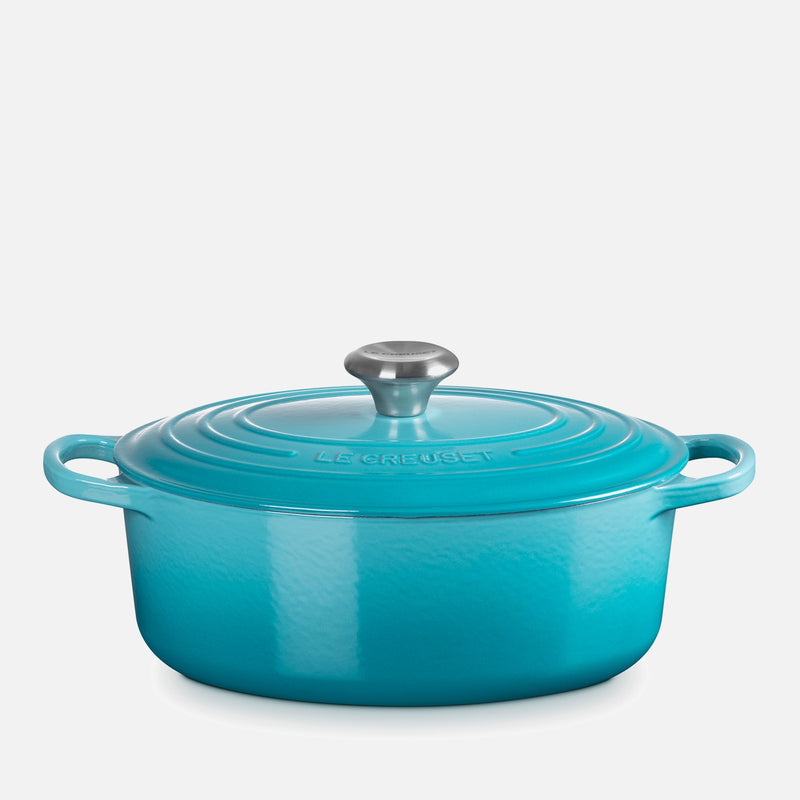 Le Creuset Signature Cast Iron Oval Casserole Dish - 27cm - Teal