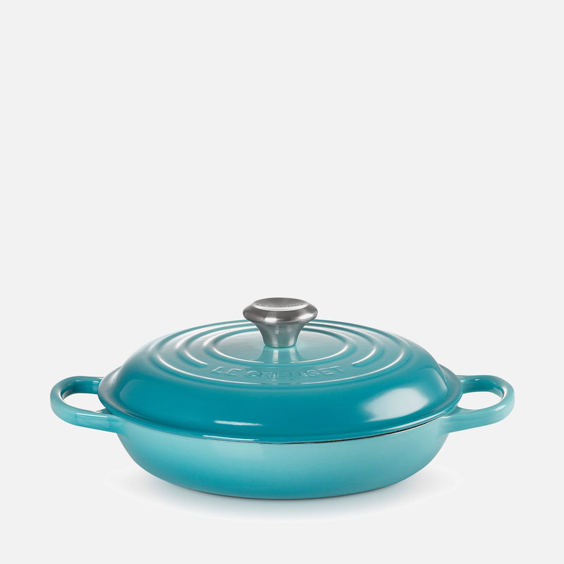 Le Creuset Signature Cast Iron Shallow Casserole Dish - 26cm - Teal