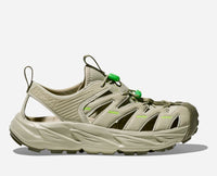 HOKA Hopara Hiking Sandals Oyster Mushroom Neon Lime