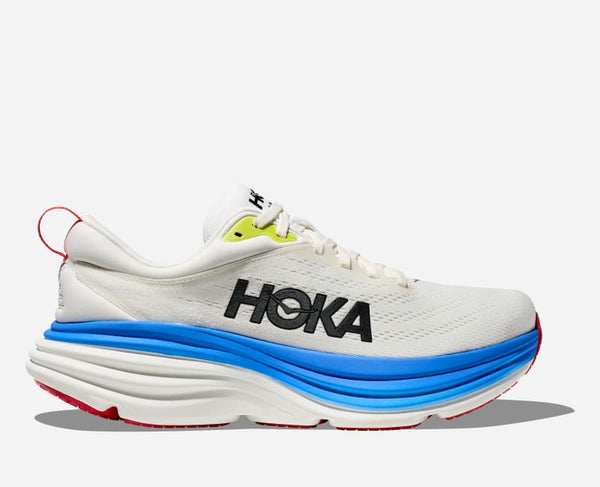 HOKA Bondi 8 Road Running Shoes Blanc De Blanc Virtual Blue