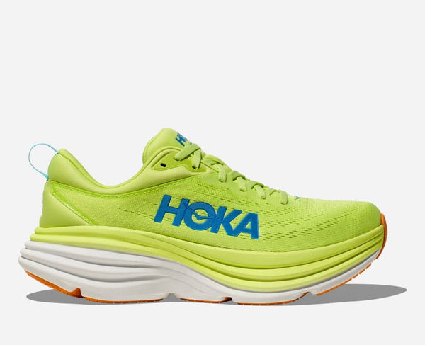 HOKA Bondi 8 Road Running Shoes Lettuce Solar Flare