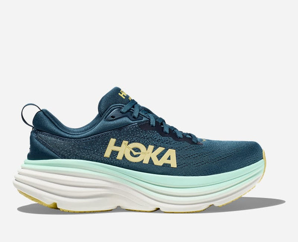 HOKA Bondi 8 Road Running Shoes Midnight Ocean Bluesteel