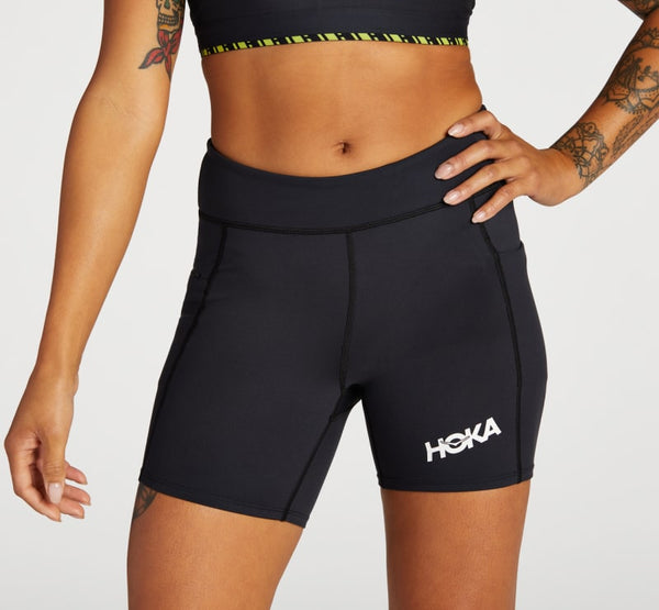 HOKA Hupana 5" Short Black, Size Medium