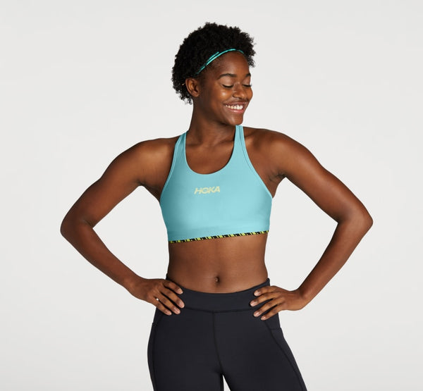 HOKA Hupana Sports Bra Coastal Shade, Size Small