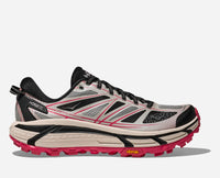 HOKA Mafate Speed 2 Lifestyle Shoes in Galactic Grey Ruby Red