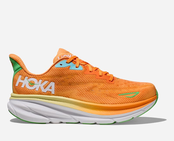 HOKA Clifton 9 Road Running Shoes Solar Flare Sherbet