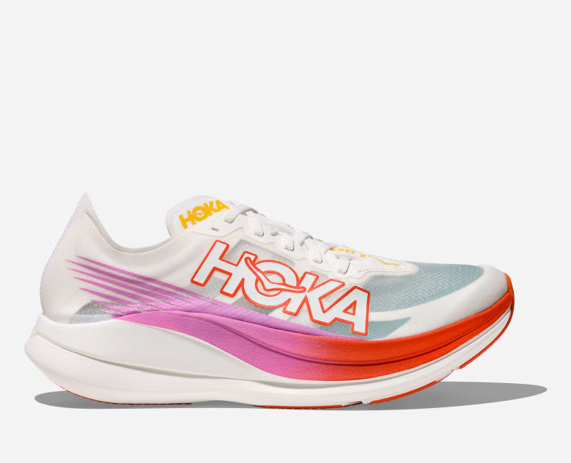 HOKA Rocket Xrace Shoes Frost Lava