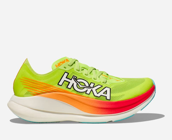 HOKA Rocket X 2 Race Shoes Lettuce Solar Flare