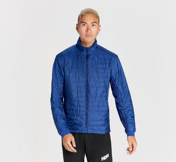 HOKA Sky Quilt Jacket Bellwether Blue, Size Small